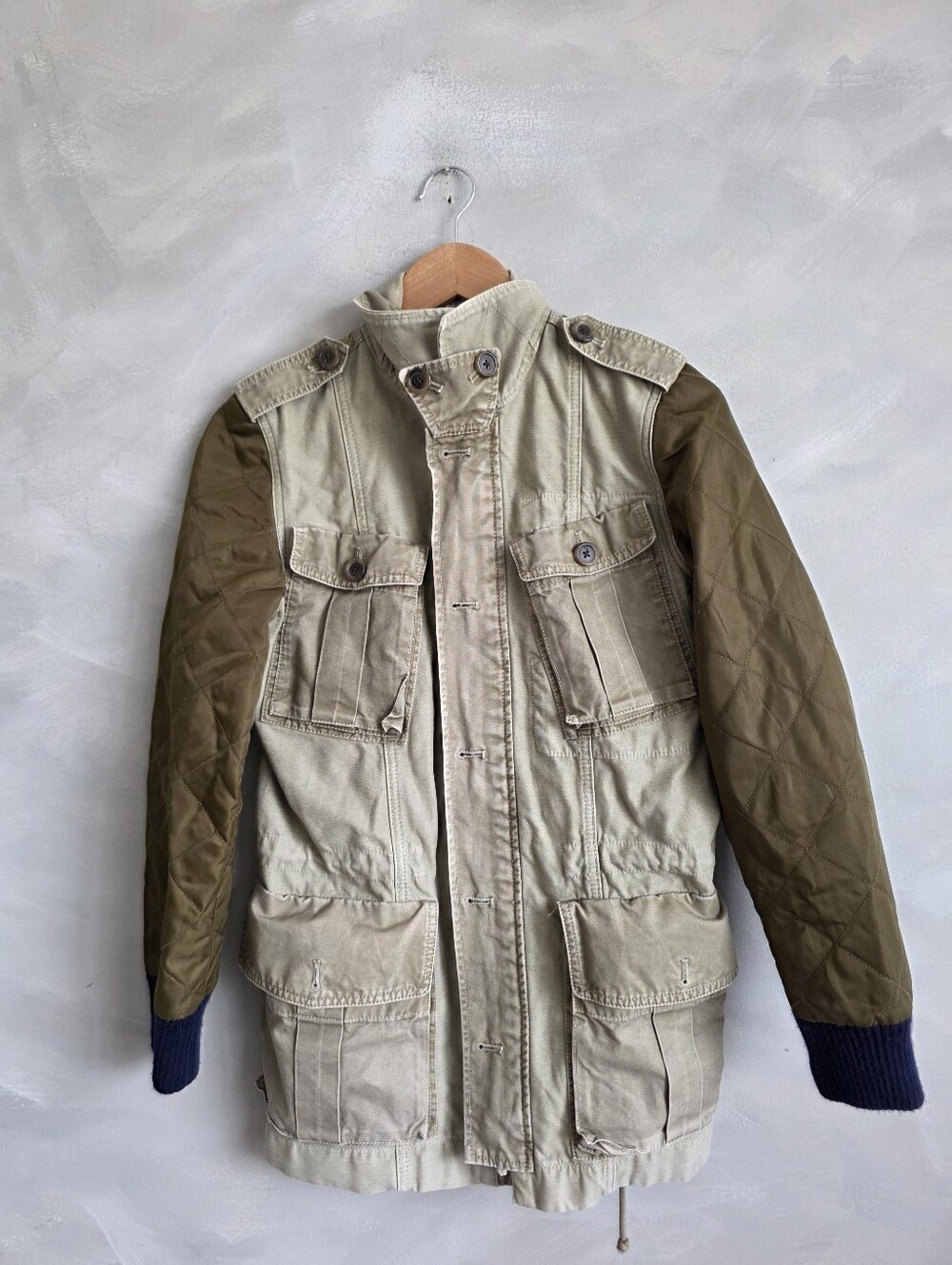 Functional Rugged Gorpcore J. Crew Boyfriend Quilted Fatigue Utility Jacket XS